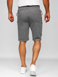 Pantaloncini corti di tuta da uomo grigio-neri Bolf Q3874