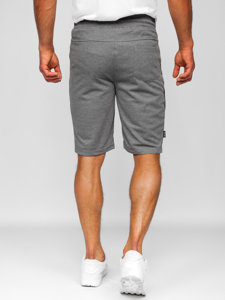 Pantaloncini corti di tuta da uomo grigio-neri Bolf Q3876