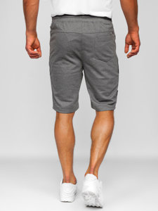 Pantaloncini corti di tuta da uomo grigio-neri Bolf Q3878