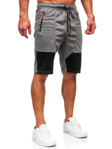 Pantaloncini corti di tuta da uomo grigio scuri Bolf Q3859