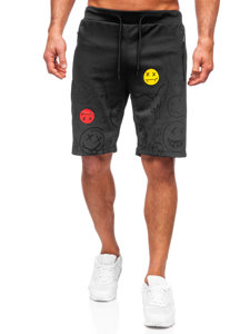 Pantaloncini corti di tuta da uomo neri Bolf HS7197