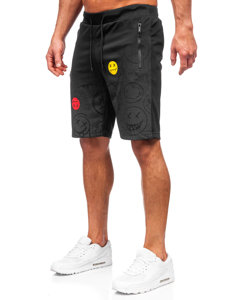 Pantaloncini corti di tuta da uomo neri Bolf HS7197