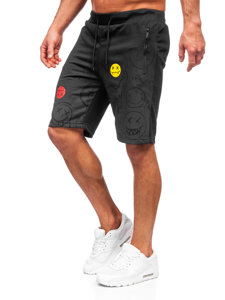 Pantaloncini corti di tuta da uomo neri Bolf HS7197