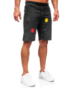 Pantaloncini corti di tuta da uomo neri Bolf HS7197