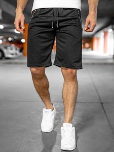 Pantaloncini corti di tuta da uomo neri Bolf JX503