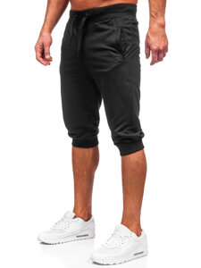 Pantaloncini corti di tuta da uomo neri Bolf K10002