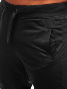 Pantaloncini corti di tuta da uomo neri Bolf K10002