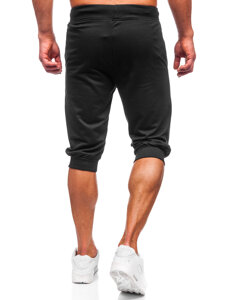 Pantaloncini corti di tuta da uomo neri Bolf K10002