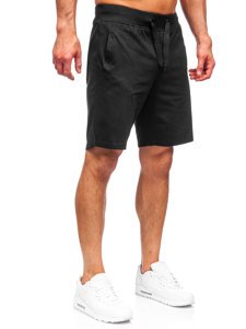 Pantaloncini corti di tuta da uomo neri Bolf K10003