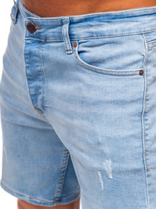 Pantaloncini corti in jeans azzurri Bolf 0470