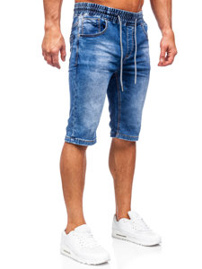 Pantaloncini corti in jeans da uomo blu Bolf KR1505