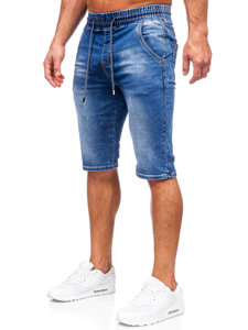 Pantaloncini corti in jeans da uomo blu Bolf KR1539