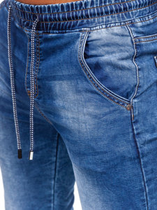 Pantaloncini corti in jeans da uomo blu Bolf KR1539