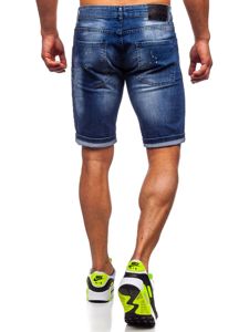 Pantaloncini corti in jeans da uomo blu Bolf R3008