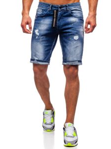 Pantaloncini corti in jeans da uomo blu Bolf R3008