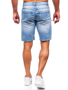 Pantaloncini corti in jeans da uomo blu Bolf RJ951