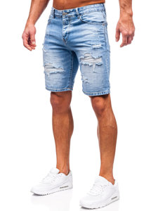 Pantaloncini corti in jeans da uomo blu Bolf RJ951