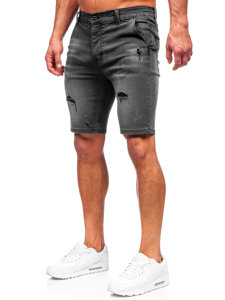 Pantaloncini corti in jeans da uomo grigi Bolf MP0036G