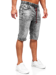 Pantaloncini corti in jeans da uomo neri Bolf KR1538