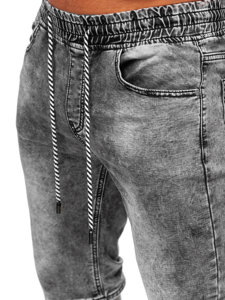 Pantaloncini corti in jeans da uomo neri Bolf KR1551