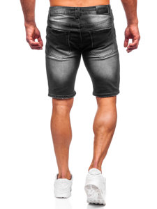 Pantaloncini corti in jeans da uomo neri Bolf MP0061N