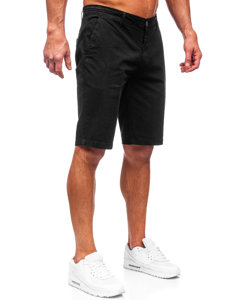 Pantaloncini corti in tessuto da uomo neri Bolf JX7511