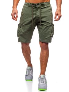 Pantaloncini corti tipo cargo da uomo Khaki Bolf 5011