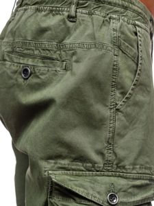 Pantaloncini corti tipo cargo da uomo Khaki Bolf 5011