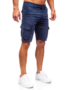 Pantaloncini corti tipo cargo da uomo blu Bolf YF2221