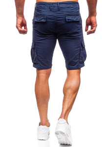 Pantaloncini corti tipo cargo da uomo blu Bolf YF2221