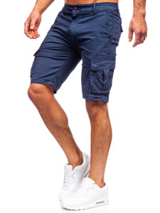 Pantaloncini corti tipo cargo da uomo blu Bolf YF2225