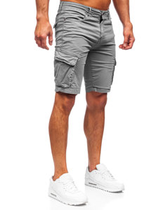 Pantaloncini corti tipo cargo da uomo grigi Bolf YF2219