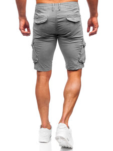 Pantaloncini corti tipo cargo da uomo grigi Bolf YF2219