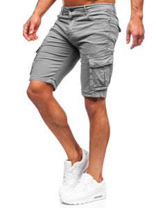 Pantaloncini corti tipo cargo da uomo grigi Bolf YF2219