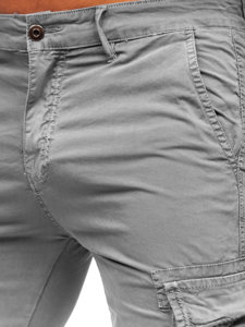 Pantaloncini corti tipo cargo da uomo grigi Bolf YF2221