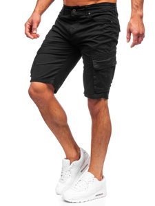 Pantaloncini corti tipo cargo da uomo neri Bolf YF2219