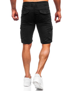 Pantaloncini corti tipo cargo da uomo neri Bolf YF2219