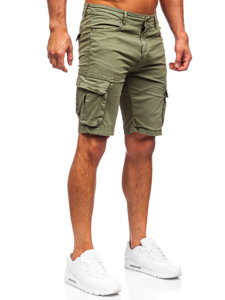 Pantaloncini corti tipo cargo da uomo verdi Bolf YF2219