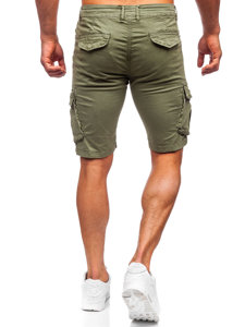 Pantaloncini corti tipo cargo da uomo verdi Bolf YF2219