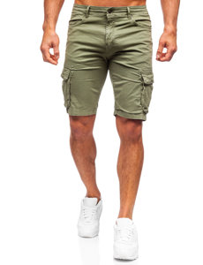 Pantaloncini corti tipo cargo da uomo verdi Bolf YF2219