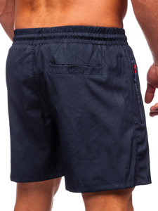 Pantaloncini da bagno da uomo blu-rossi Bolf 7713