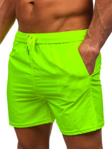 Pantaloncini da bagno da uomo giallo-fluorescenti Bolf XL018