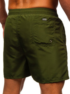 Pantaloncini da bagno da uomo khaki Bolf XL019