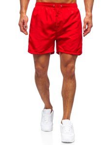 Pantaloncini da bagno da uomo rossi Bolf YW07002