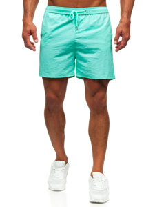 Pantaloncini da bagno da uomo verde menta Bolf XL018