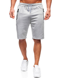 Pantaloncini di tuta da uomo grigi Bolf 8K200