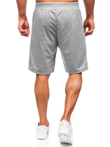 Pantaloncini di tuta da uomo grigi Bolf 8K295