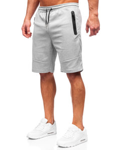 Pantaloncini di tuta da uomo grigi Bolf 8K929