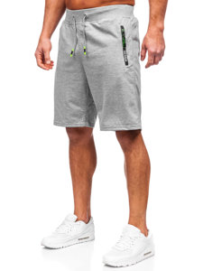 Pantaloncini di tuta da uomo grigi Bolf 8K931