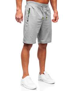 Pantaloncini di tuta da uomo grigi Bolf 8K931